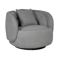 Tulip Blossom Boucle Swivel Lounge Armchair