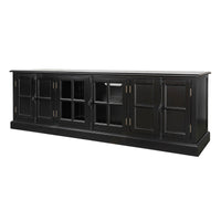 French Provincial Rustic Charm Glass-Door TV Entertainment Unit