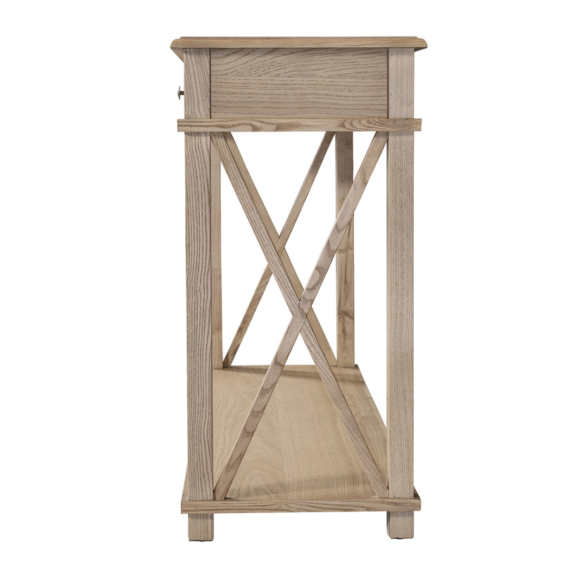 Hamptons Halifax Side Cross 3 Drawer Console Hall Table