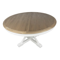 Hamptons Sorrento 150-190cm Round Extendable Trestle Dining Table