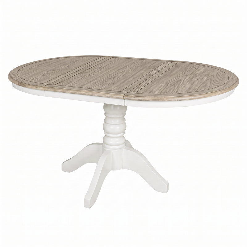 French Provincial Louis Extendable Round Dining Table