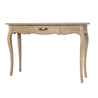 French Provincial Console Hall Table in Natural Oak
