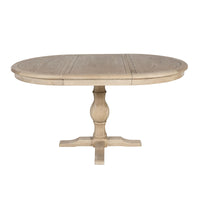 Hamptons Extendable/French Provincial Pedestal Round 100-150cm Extendable Dining Table NATURAL ASH