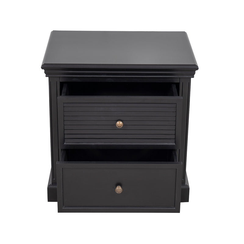 Hamptons Coastal Seaside 2 Drawer Bedside Table(Upgraded Height)