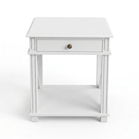 Hamptons Coastal Cross 1 Drawer Bedside Table