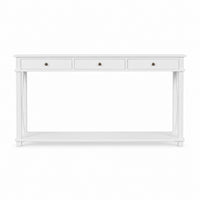 Hamptons Halifax Side Cross 3 Drawer Console Hall Table