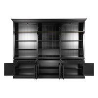 Hamptons Halifax 3 Bay Buffet and Hutch Bookcase with Ladder