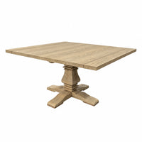 French Provincial Chateau Pedestal Square Dining Table