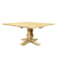 French Provincial Chateau Pedestal Square Dining Table