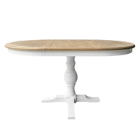 French Provincial Pedestal Round 100-150cm Extendable Dining Table NATURAL ASH 4–6 Seater