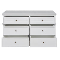 Hamptons Coastal Seaside 6 Drawer Chest Tallboy Cabinet