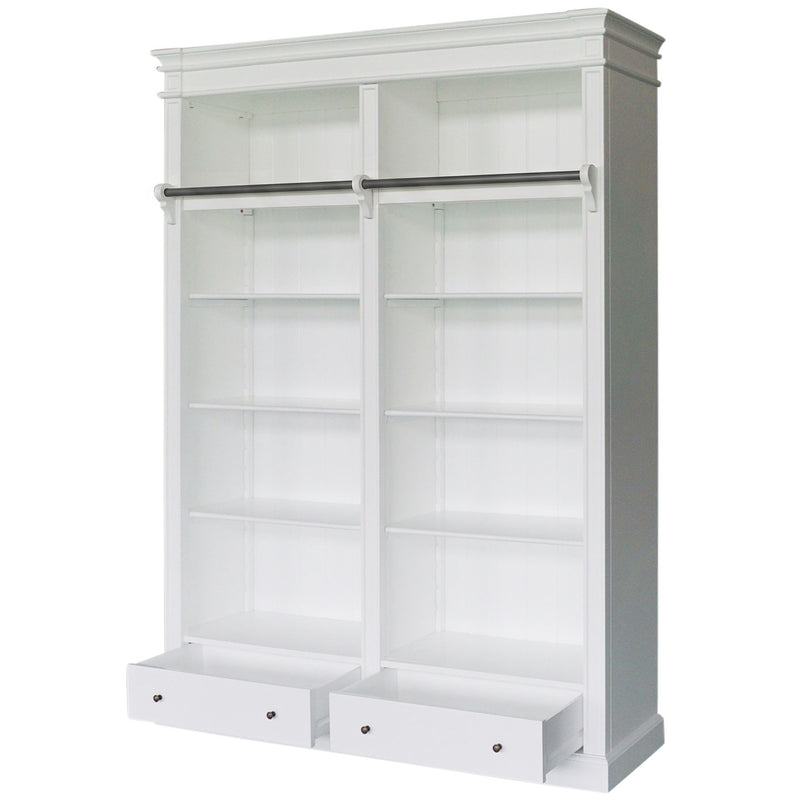 Hamptons Halifax Open Library Bookcase with Ladder 170cm
