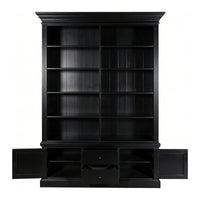 Hamptons Library Display Bookcase Cabinet with 2 Drawer