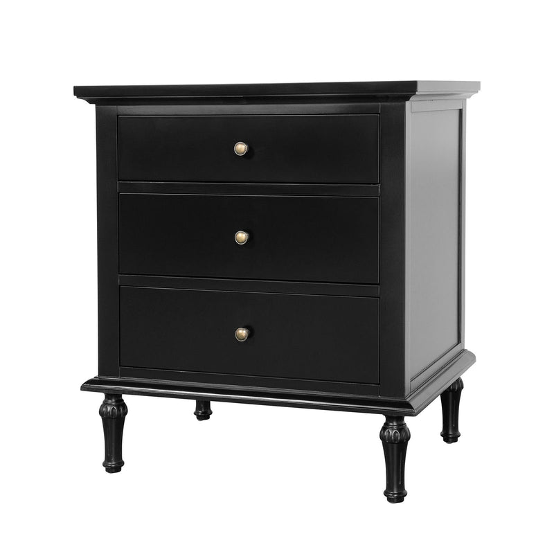 Hamptons Heritage 3 Drawer Bedside Lamp Table
