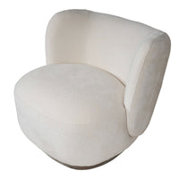 Cozy Modern Tulip Blossom Swivel Upholstered Accent Chair