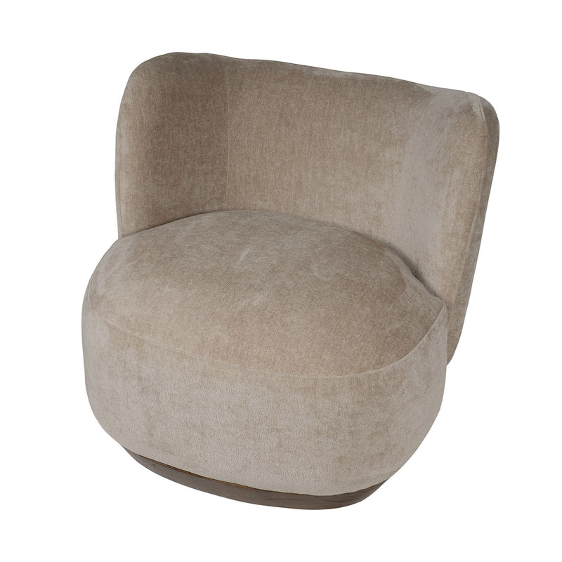 Cozy Modern Tulip Blossom Swivel Upholstered Accent Chair