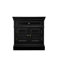 (Factory Second) Hamptons Classic 1 Drawer Bedside Table with Louvered Doors