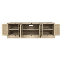 French Provincial Rustic Charm Glass-Door TV Entertainment Unit