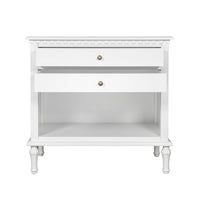 Hamptons Halifax Two Drawers Bedside Table