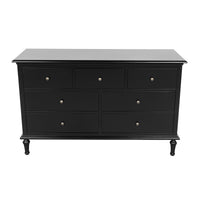 Hamptons Heritage 7 -Drawer Tallboy Dresser with Classic Turned Legs and Dentil Molding Design