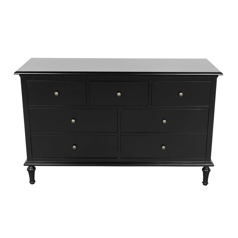 Hamptons Heritage 7 -Drawer Tallboy Dresser with Classic Turned Legs and Dentil Molding Design