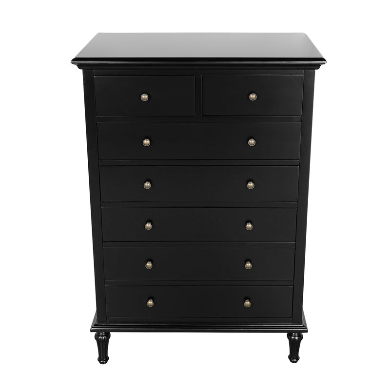 Hamptons Heritage / Providence  7 -Drawer Tallboy Dresser with Classic Turned Legs