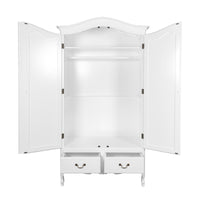 French Provincial Louis 2 Drawer Wardrobe