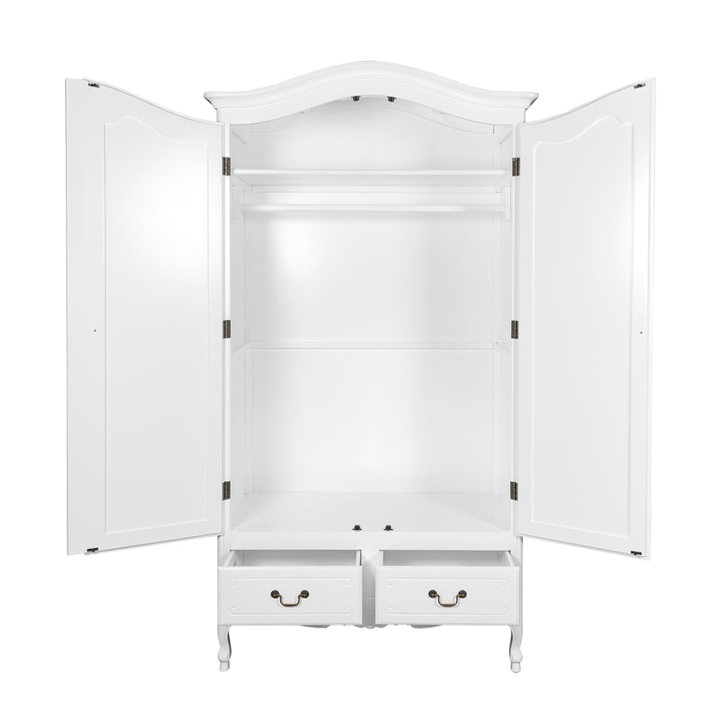 French Provincial Louis 2 Drawer Wardrobe
