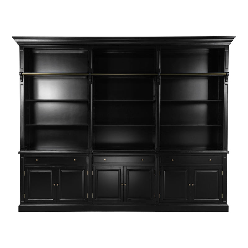 Hamptons Halifax 3 Bay Buffet and Hutch Bookcase with Ladder