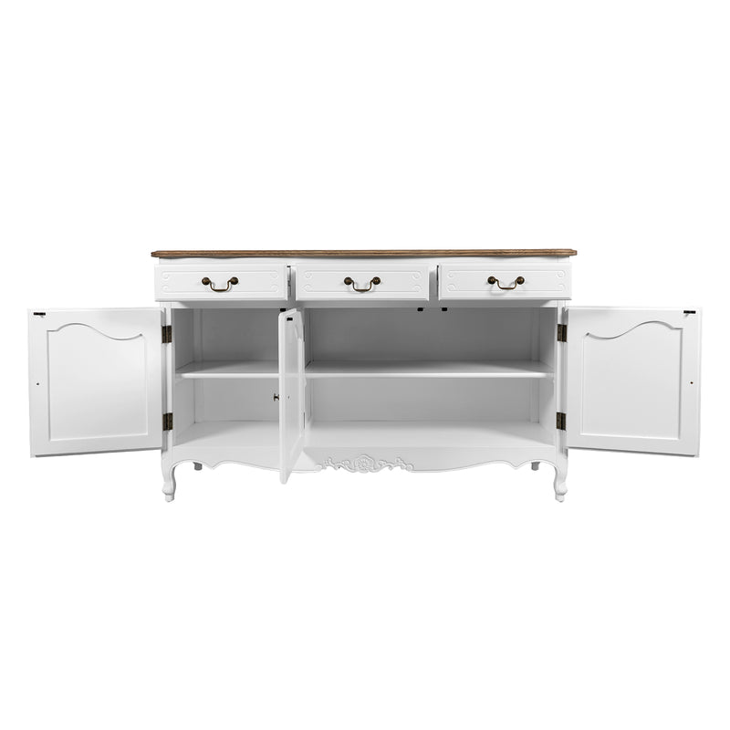 French Provincial Louis Vintage Buffet Cabinet