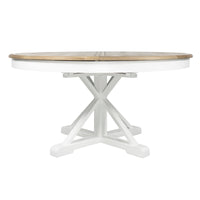 Hamptons Sorrento 150-190cm Round Extendable Trestle Dining Table