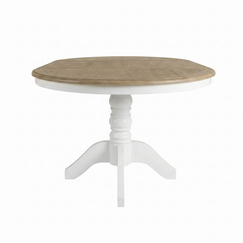 French Provincial Louis Extendable Round Dining Table