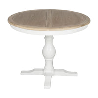 Hamptons Extendable/French Provincial Pedestal Round 100-150cm Extendable Dining Table NATURAL ASH