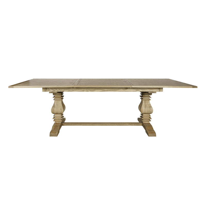 Classic Hamptons Natural Ash Extendable Pedestal Dining Table 180–260cm( Starting 6-8 seater)