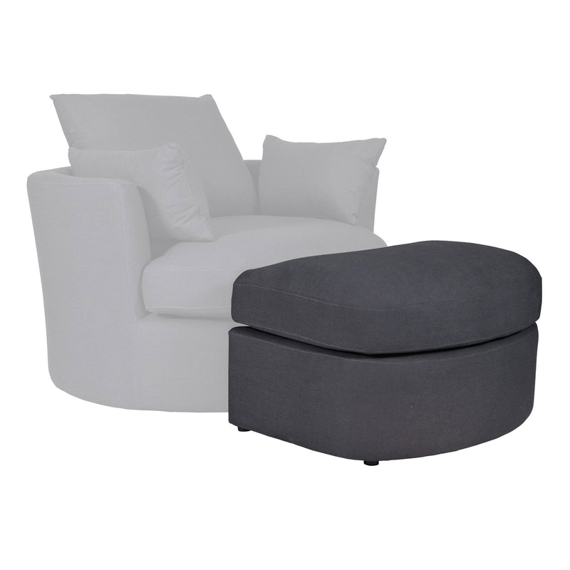 Contemporary Modern Austin Linen Foot Stool Ottoman