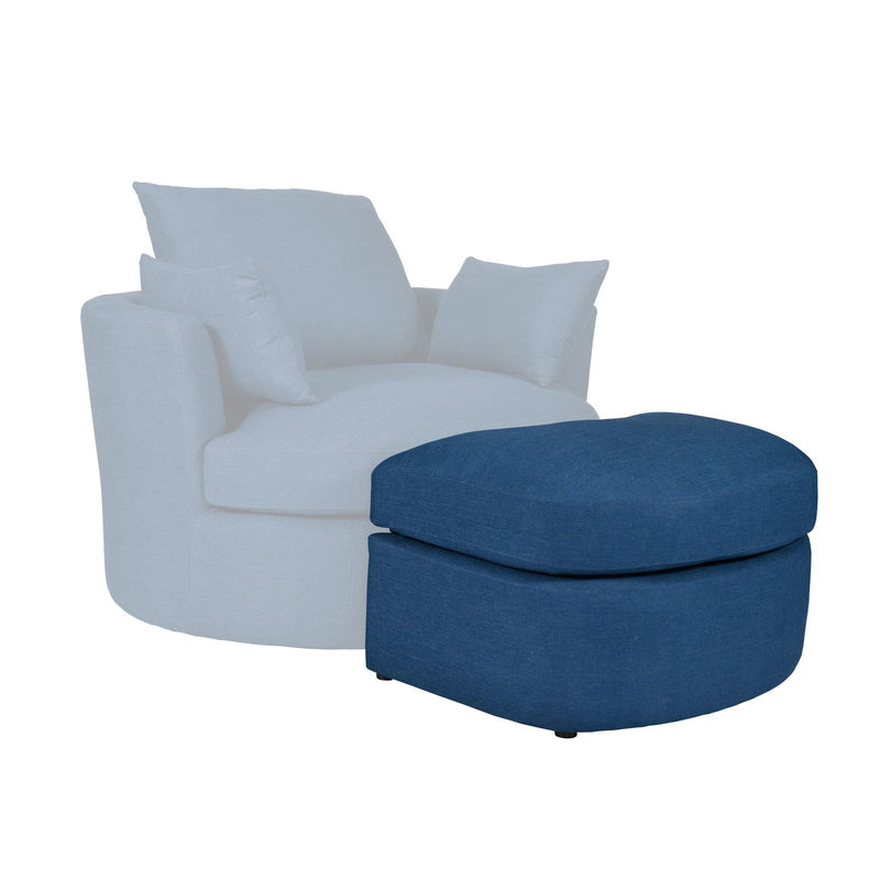 Contemporary Modern Austin Linen Foot Stool Ottoman