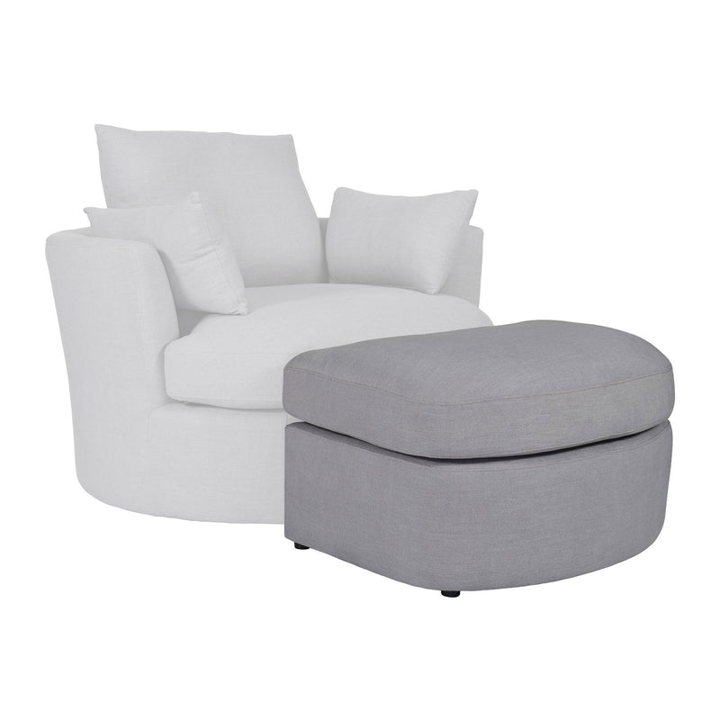 Contemporary Modern Austin Linen Foot Stool Ottoman