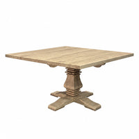 French Provincial Chateau Pedestal Square Dining Table