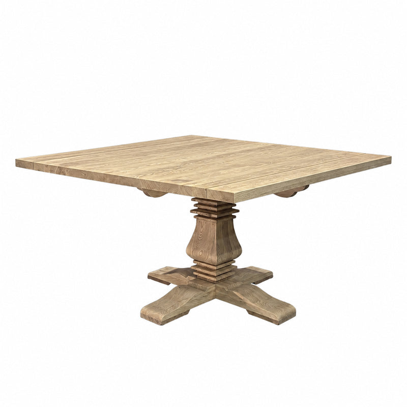 French Provincial Chateau Pedestal Square Dining Table