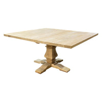 French Provincial Chateau Pedestal Square Dining Table