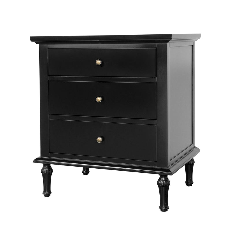 Hamptons Heritage 3 Drawer Bedside Lamp Table