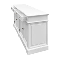 Harbourline Classic Hamptons Panelled Sideboard Buffet & Console Cabinet with 4 Doors & 2 Drawers