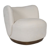 Cozy Modern Tulip Blossom Swivel Upholstered Accent Chair