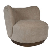 Cozy Modern Tulip Blossom Swivel Upholstered Accent Chair