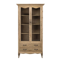 French Provincial Display Cabinet & Bookcase Natural Ash/ Modular Design