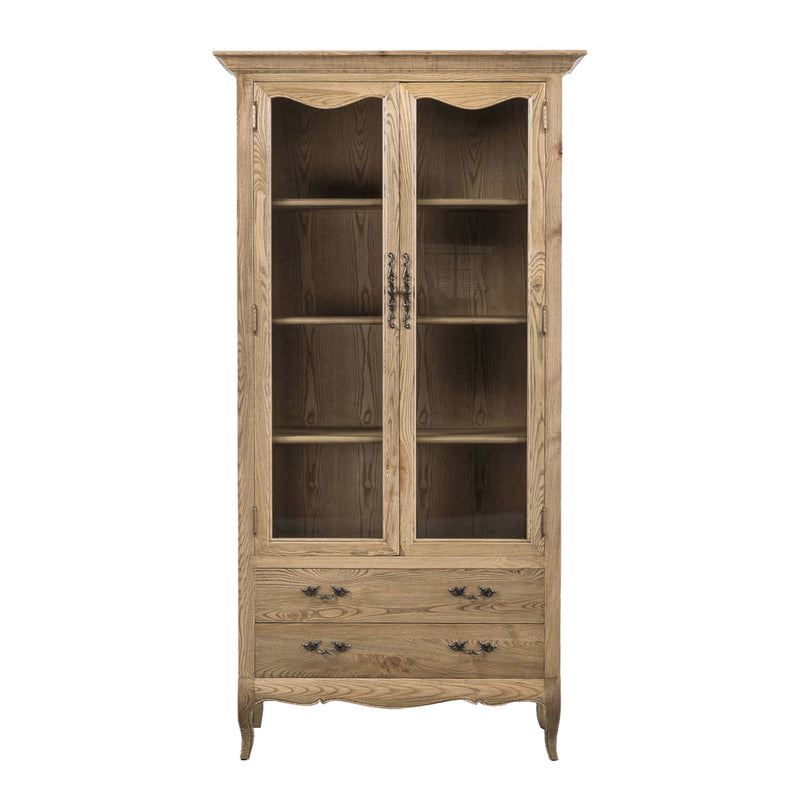 French Provincial Display Cabinet & Bookcase Natural Ash/ Modular Design