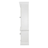 French Provincial Casement Double Glass Door Display Buffet and Hutch Cabinet Bookcase