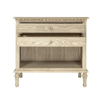 Hamptons Halifax Two Drawers Bedside Table