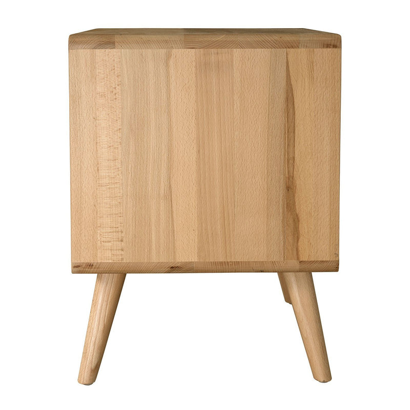 Contemporary Modern Scandinavian Nordic Rattan Bedside Table