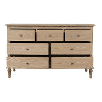 Hamptons Heritage 7 -Drawer Tallboy Dresser with Classic Turned Legs and Dentil Molding Design